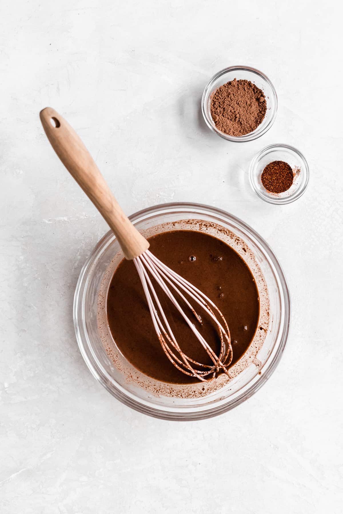 Overhead process image of the recipe being made.
