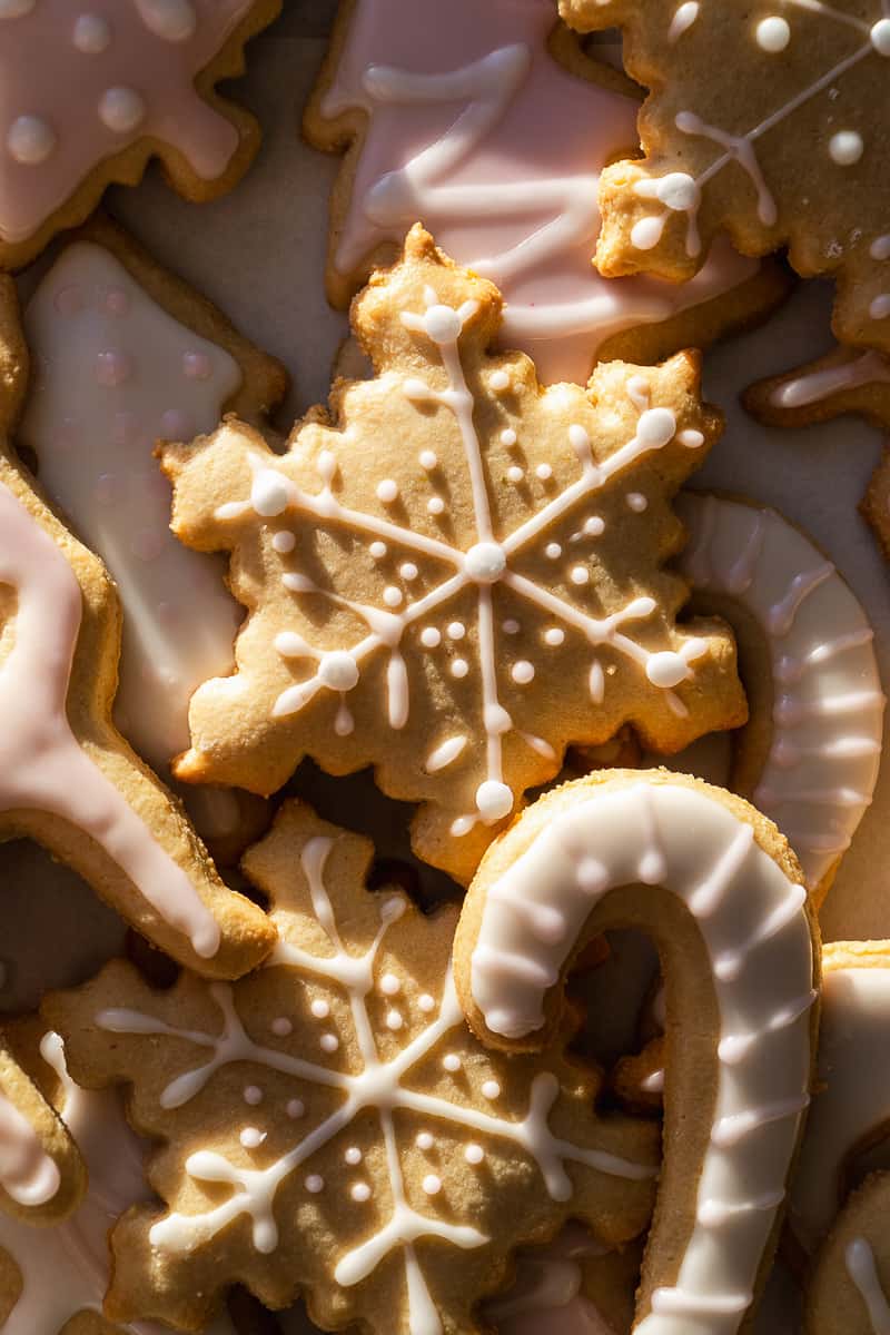Gluten free sugar cookies with icing.