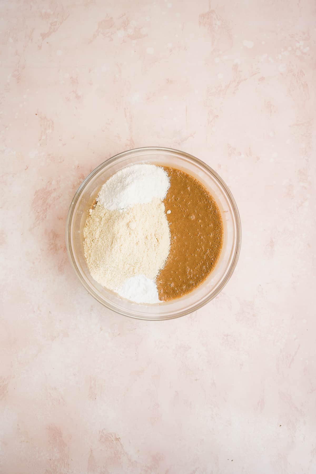 Dry ingredients about to be mixed into a large bowl.