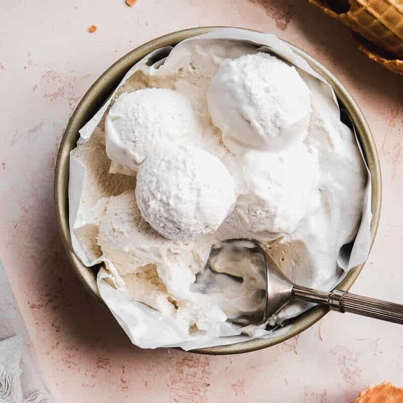 Vegan Vanilla Ice Cream with Coconut Milk The Fit Peach