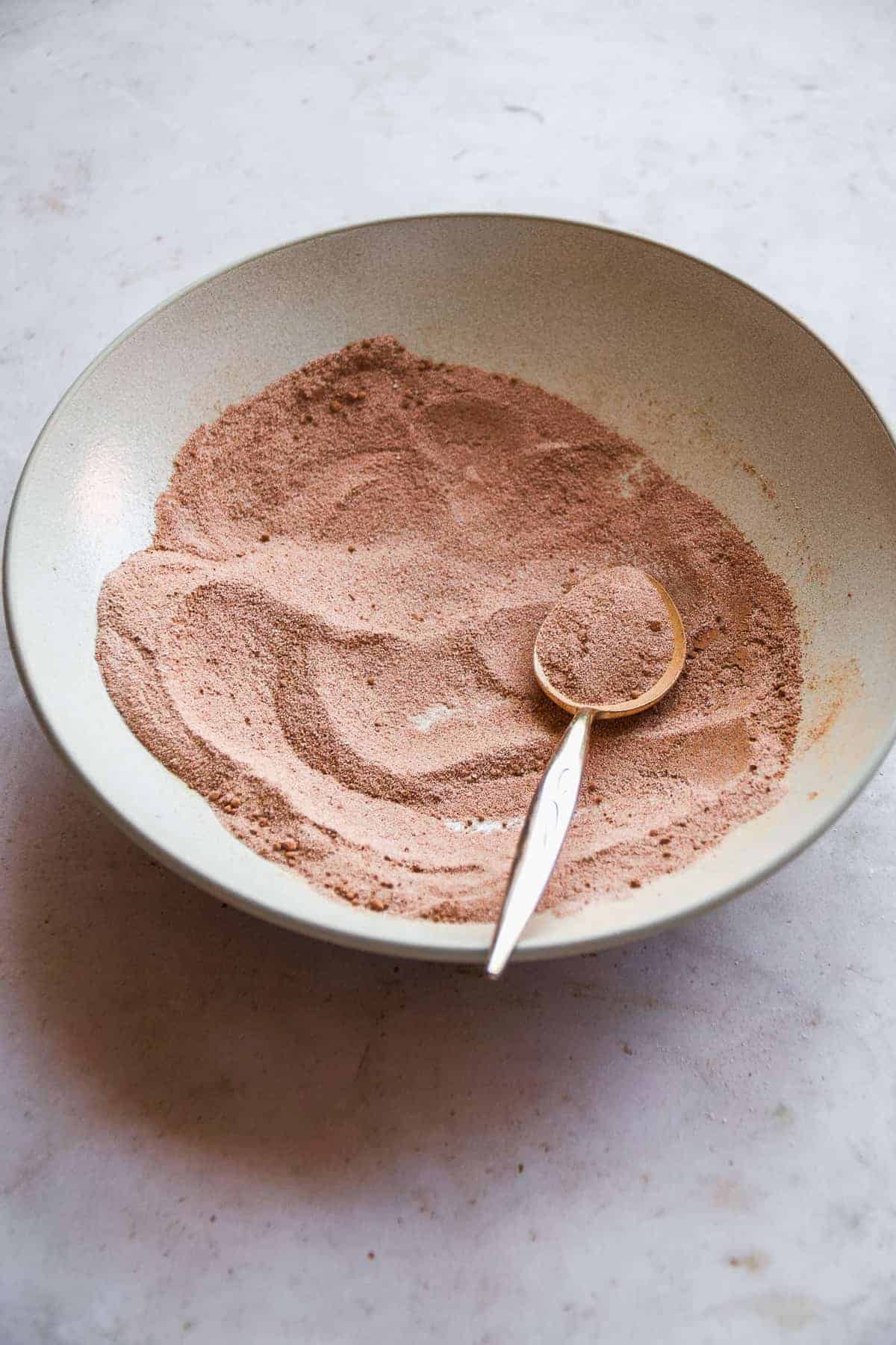 Chocolate cinnamon sugar mixture in a bowl.