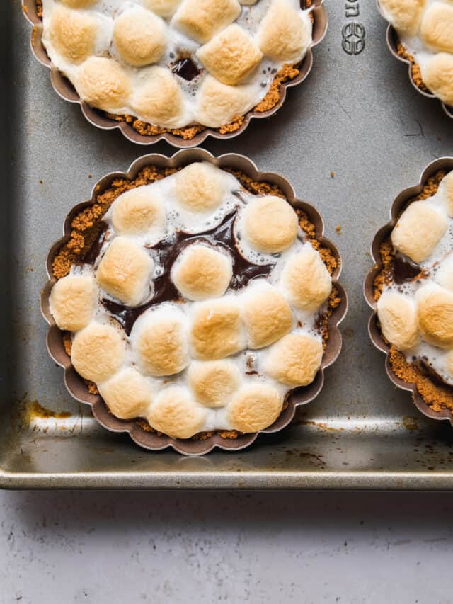 Mini S'mores Pie on a baking dish