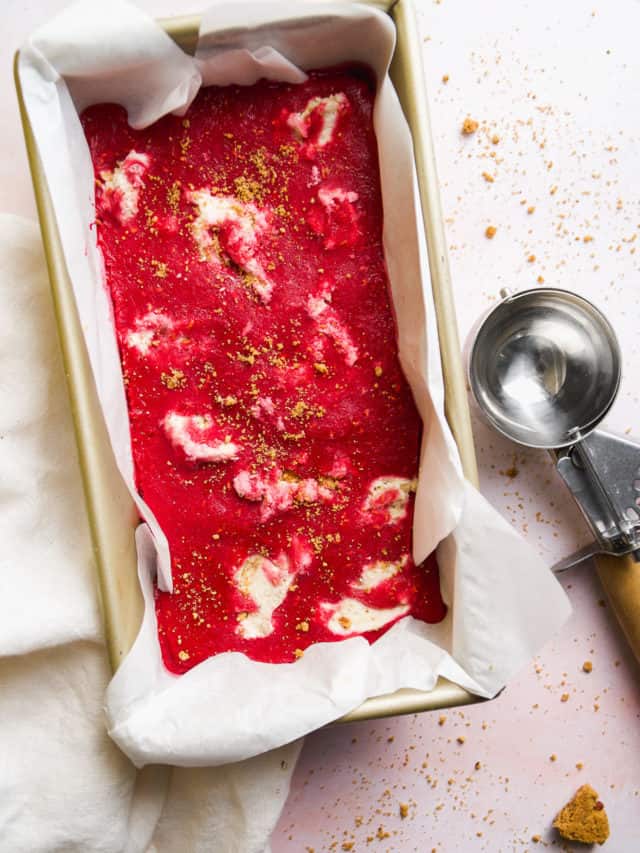 Raspberry Cheesecake Sherbet
