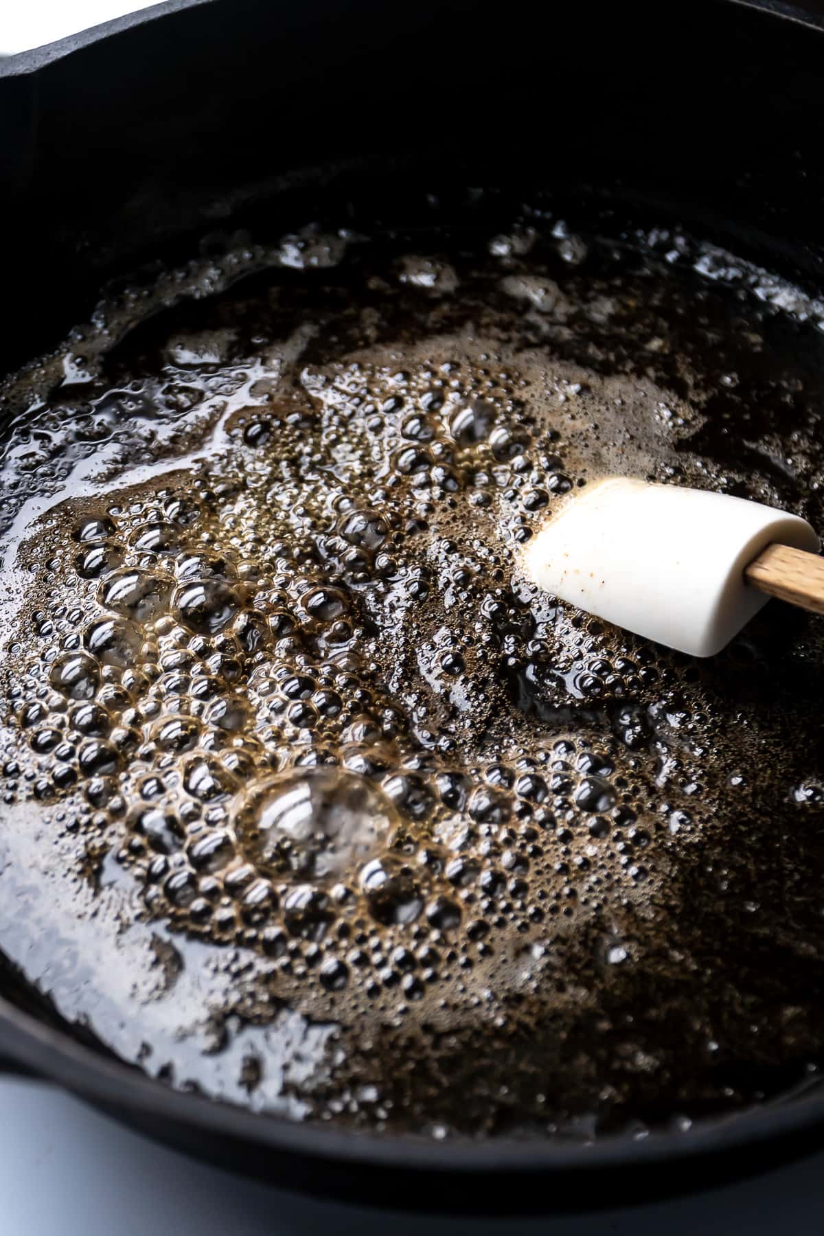 Butter browning on a skillet.