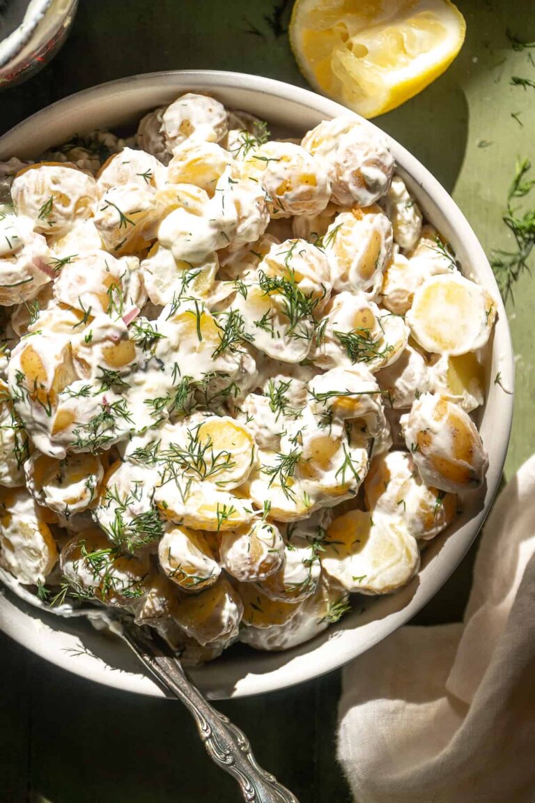 Healthy Potato Salad Recipe - The Fit Peach