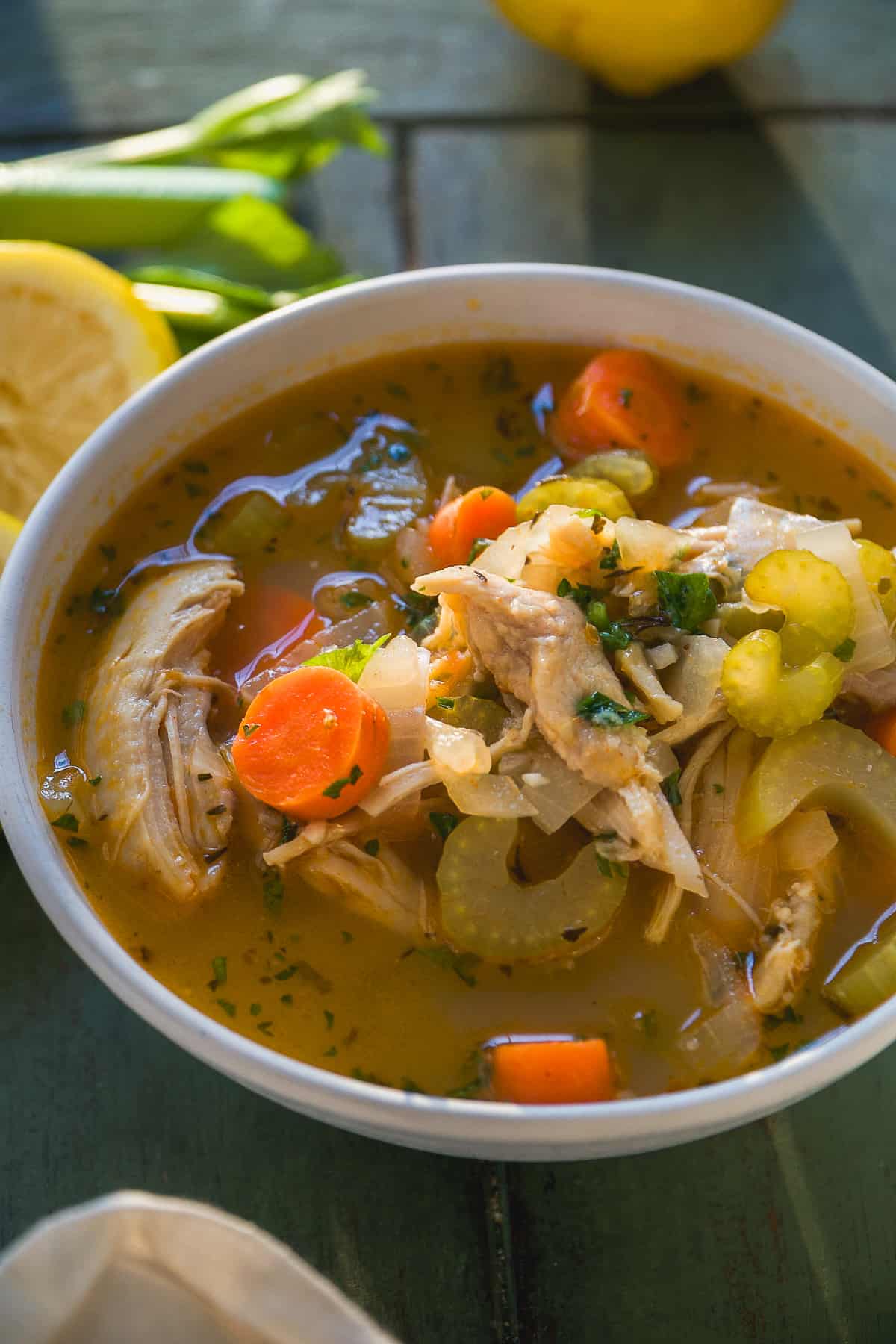 Healthy Chicken Soup - The Fit Peach