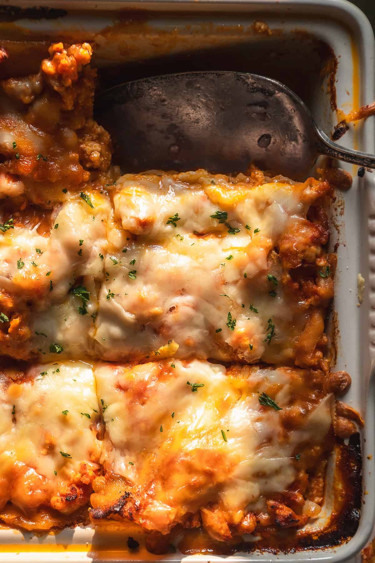Fall-inspired lasagna dinner.